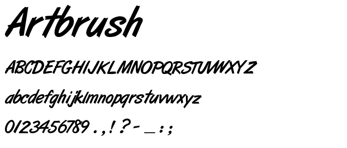 Artbrush font