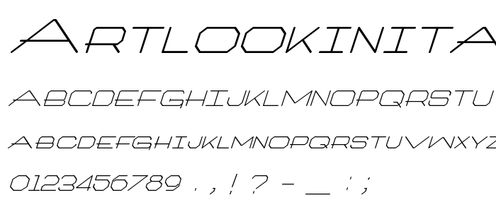 Artlookinitalic font