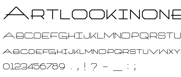 Artlookinonetype font