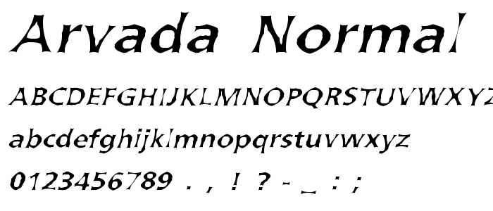 Arvada_Normal font