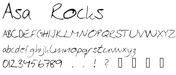 Asa_Rocks font