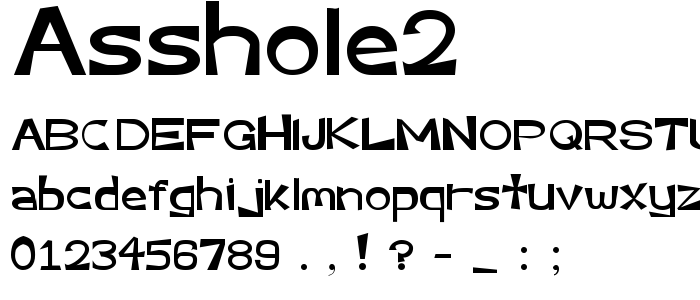 Asshole2 font