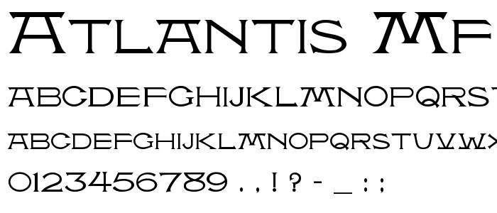 Atlantis_Mf font
