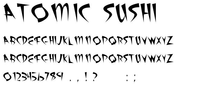 Atomic_Sushi font