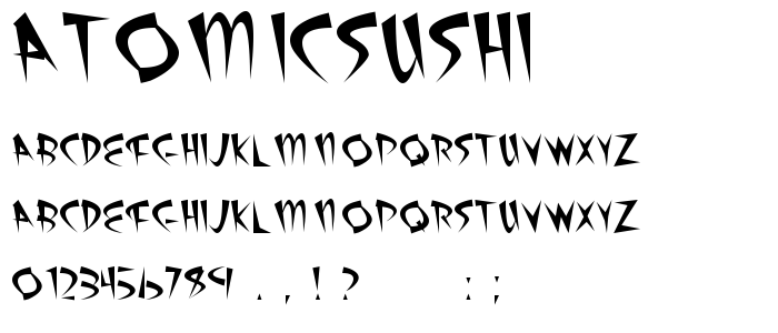 Atomicsushi font