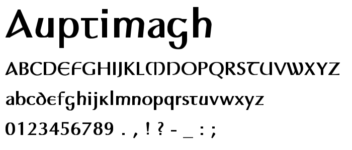 Auptimagh font