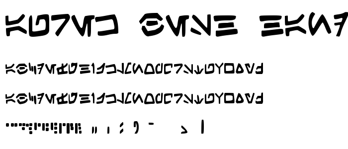 Aurek_Besh_Hand font