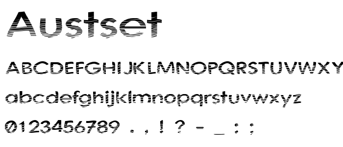 Austset font