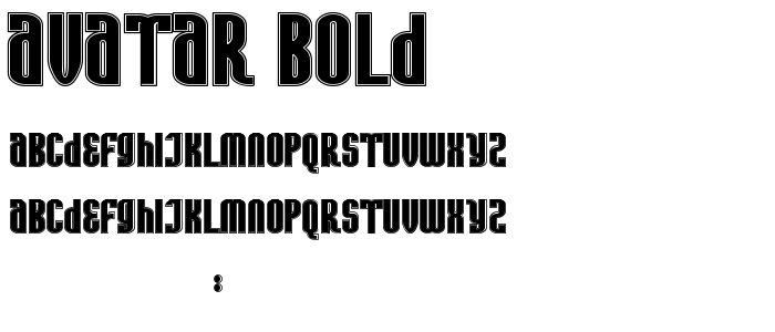 Avatar_Bold font