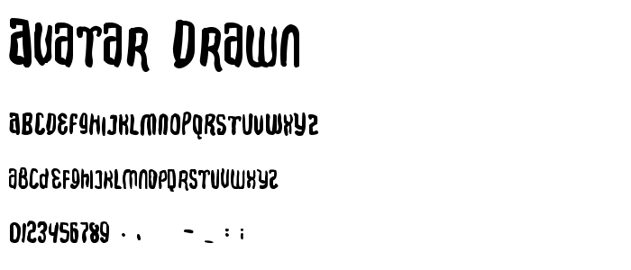 Avatar_Drawn font