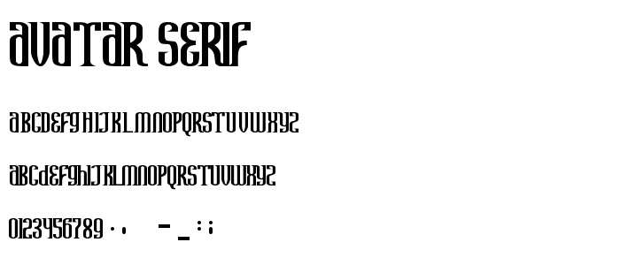 Avatar_Serif font