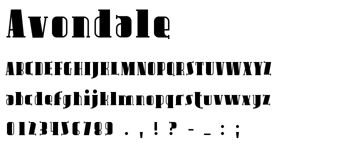 Avondale font