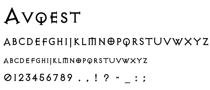 Avqest font