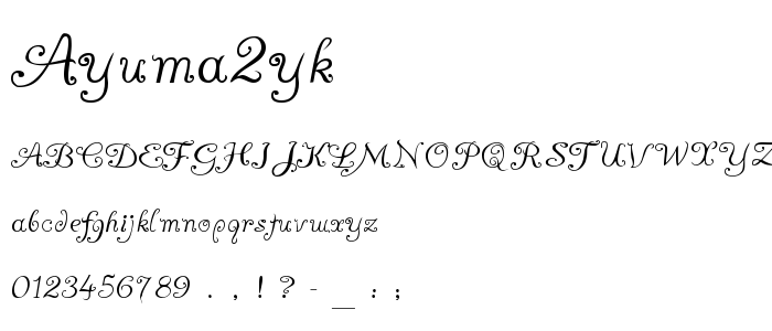 Ayuma2yk font