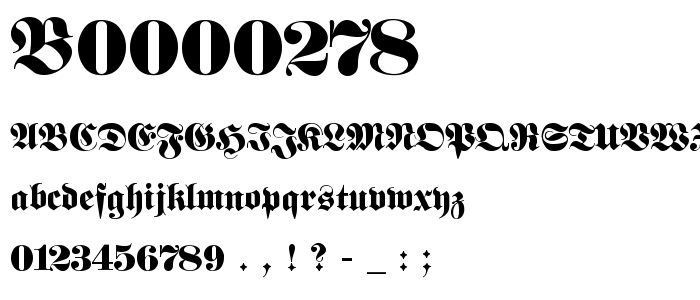 B0000278 font