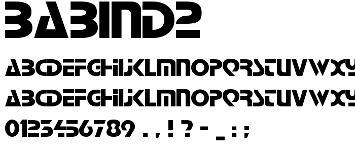 Babind2 font