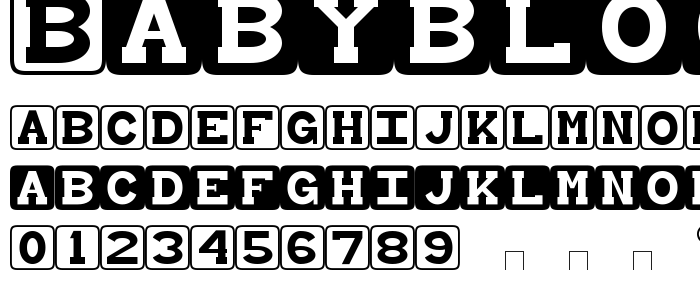 Babybloc font
