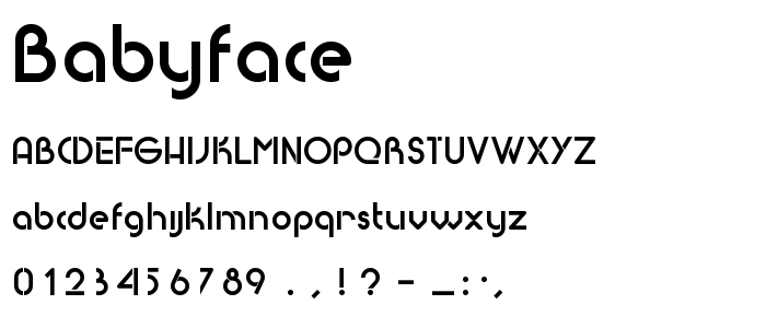 Babyface font