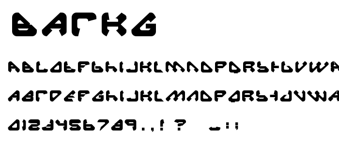 Backg font