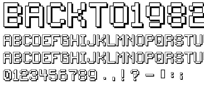 Backto1982 font