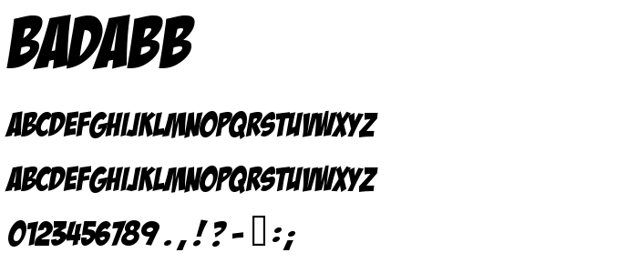 Badabb font