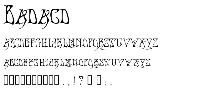 Badacd font