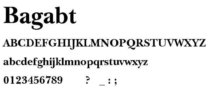 Bagabt font