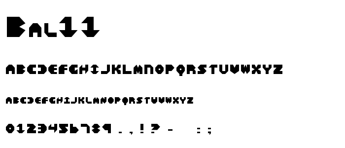 Bal11 font