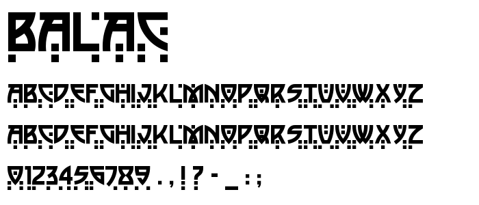 Balac font