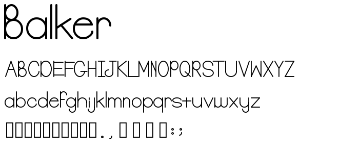 Balker font