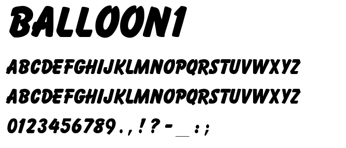 Balloon1 font