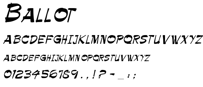 Ballot font