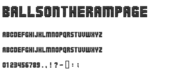 Ballsontherampage font