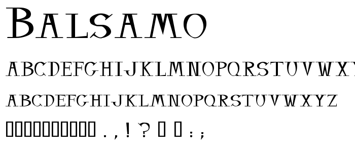 Balsamo font