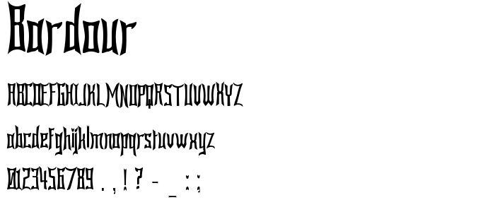 Bardour font