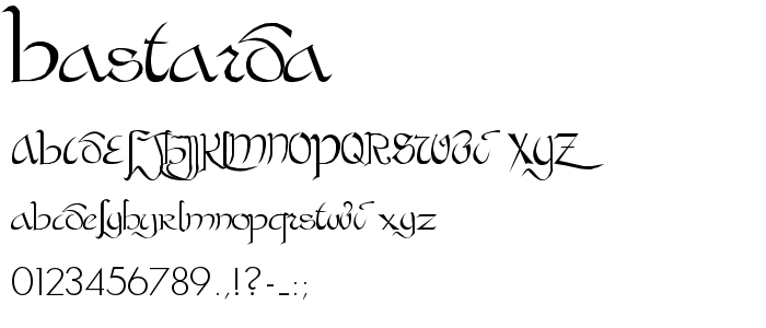 Bastarda font