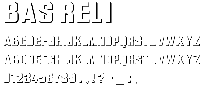 Bas_Reli font