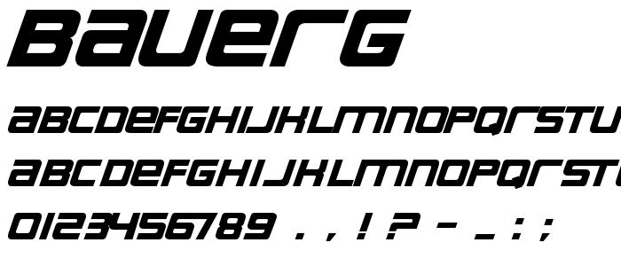 Bauerg font