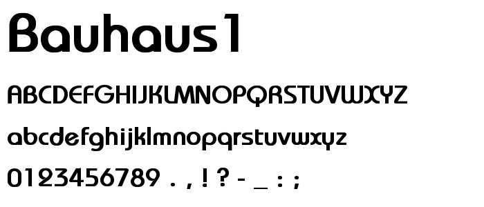 Bauhaus1 font