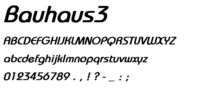 Bauhaus3 font