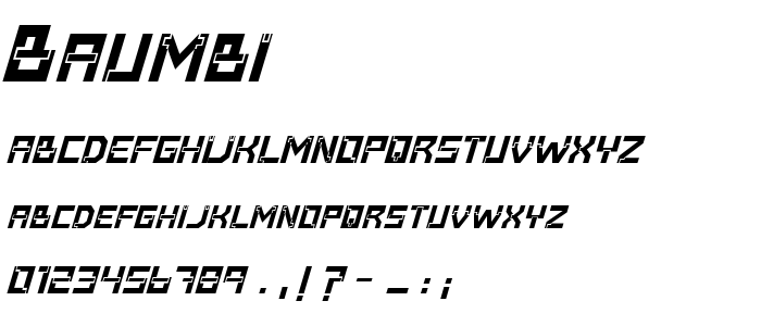 Baumbi font