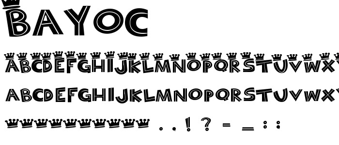 Bayoc font