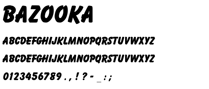 Bazooka font