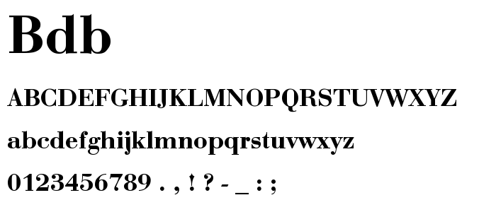 Bdb font