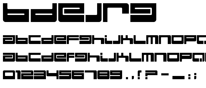 Bdejrg font