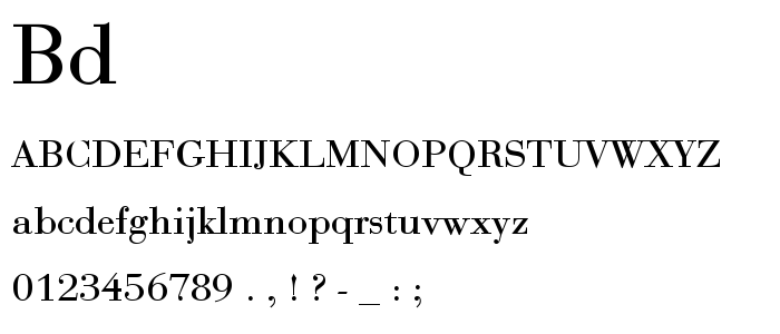 Bd font