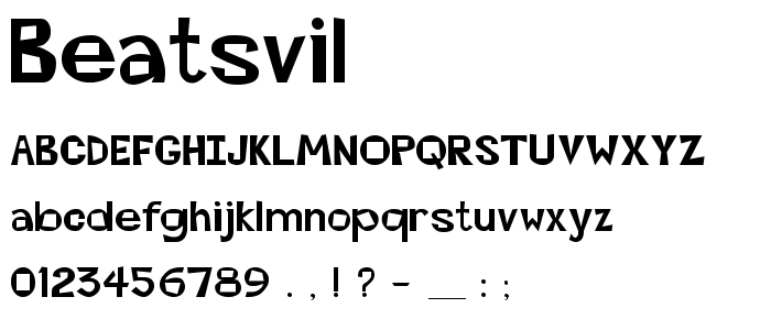 Beatsvil font