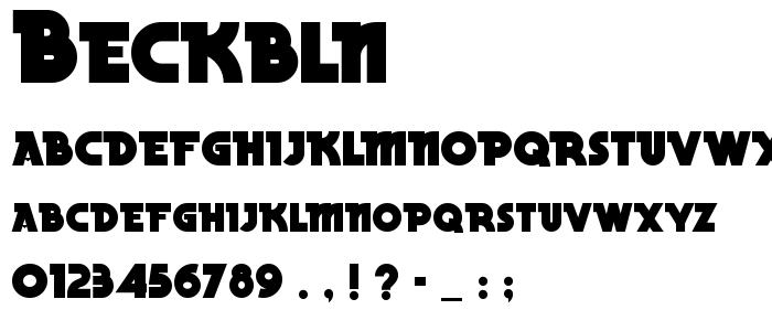 Beckbln font