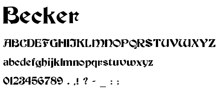 Becker font