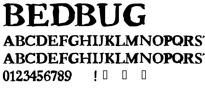 Bedbug font